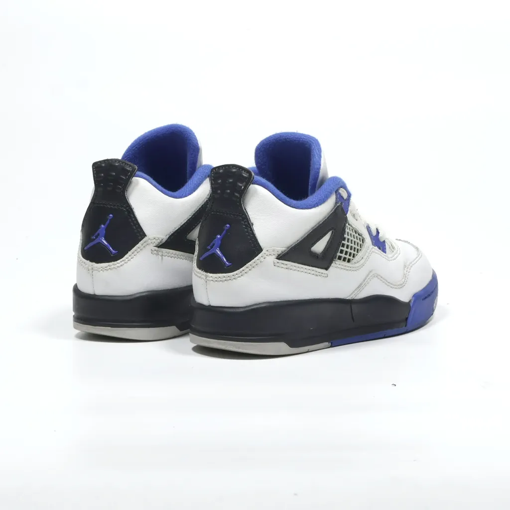 Air Jordan 4 Retro Sneakers Leather White Color For Kids