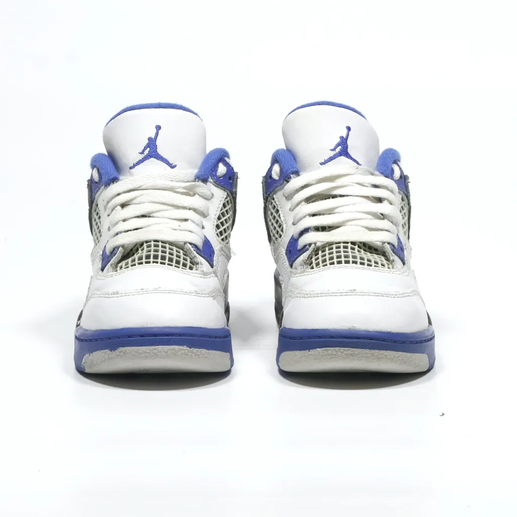 Air Jordan 4 Retro Sneakers Leather White Color For Kids