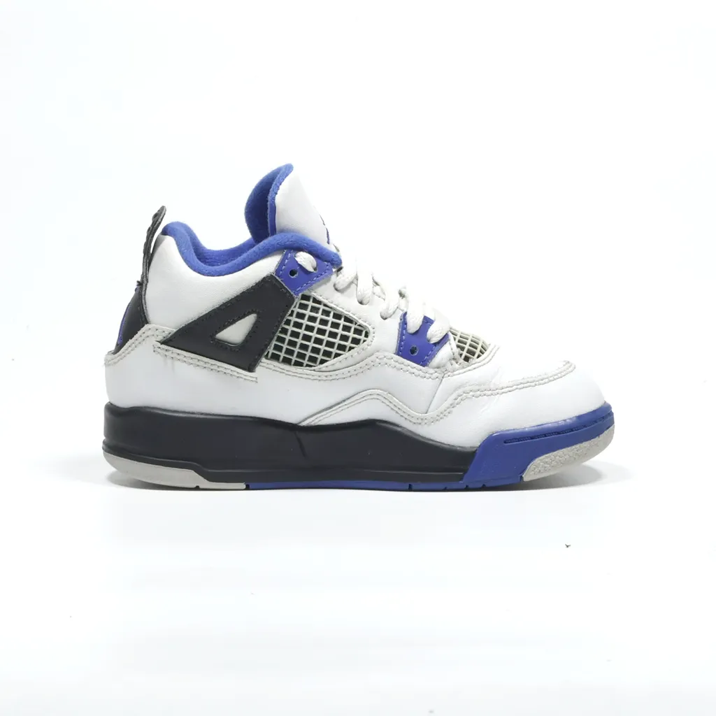 Air Jordan 4 Retro Sneakers Leather White Color For Kids