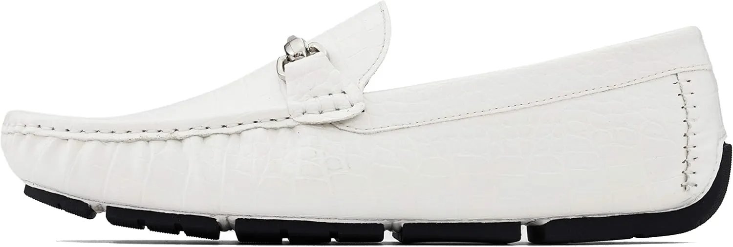 Amali Cola - Driving Moccasins for Men  Mens Slip On Loafers, Moccasins, Slip-on Dress Shoes - Driving Loafers with Matching Color Bit