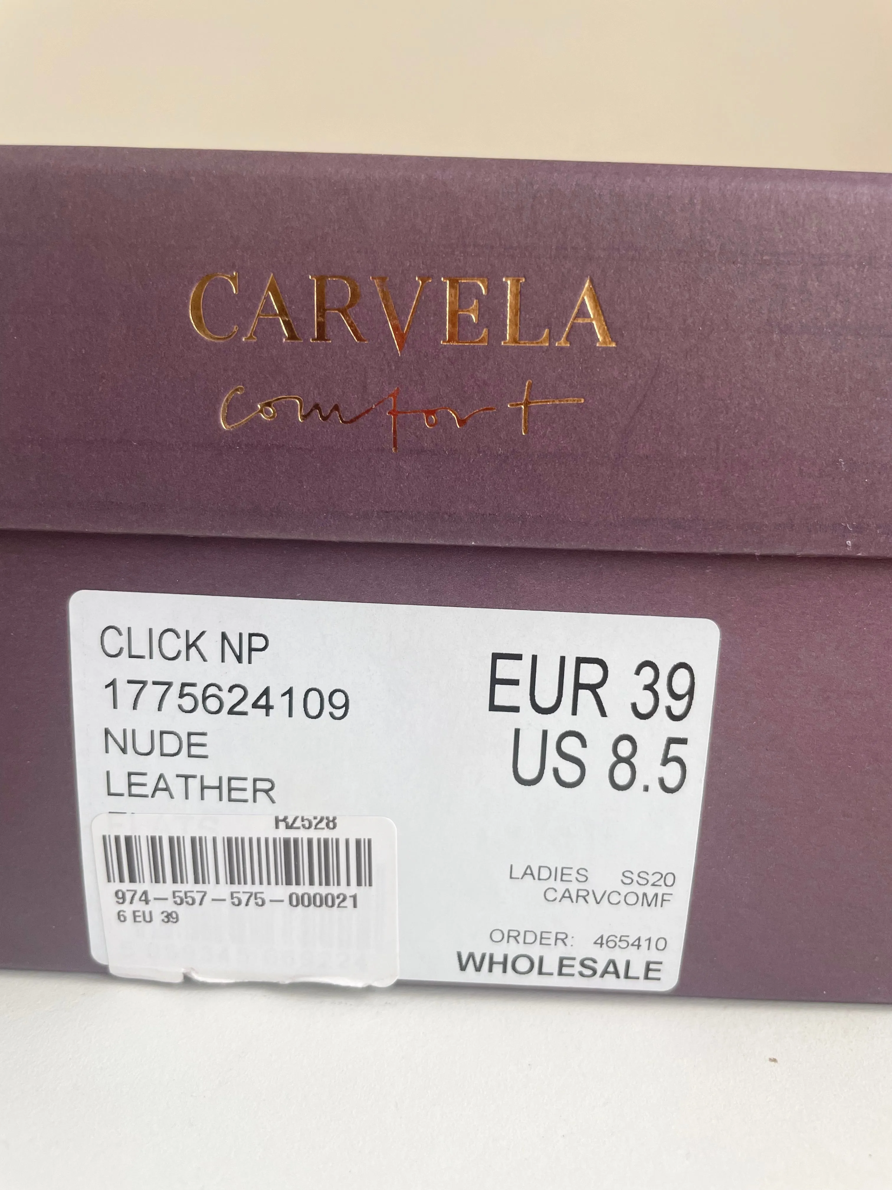 BRAND NEW CARVELA COMFORT CLICK NUDE LEATHER SLIP ON LOAFER SIZE 6/39