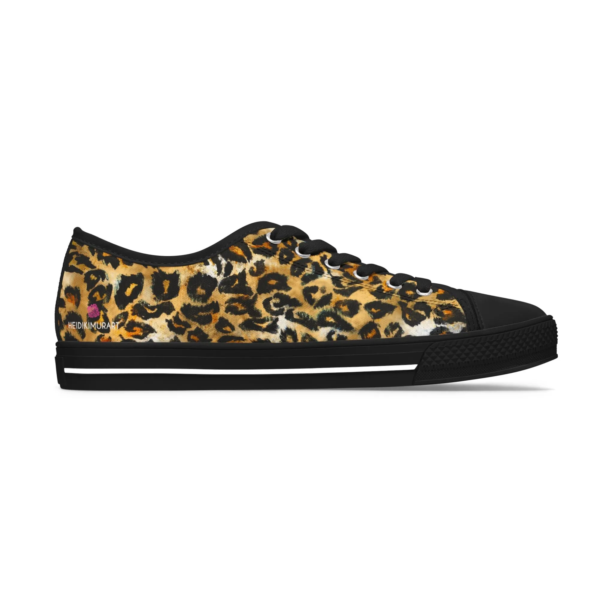 Brown Leopard Print Women's Sneakers, Animal Print Women's Sneakers, Best Low Top Sneakers (US Size: 5.5-12)