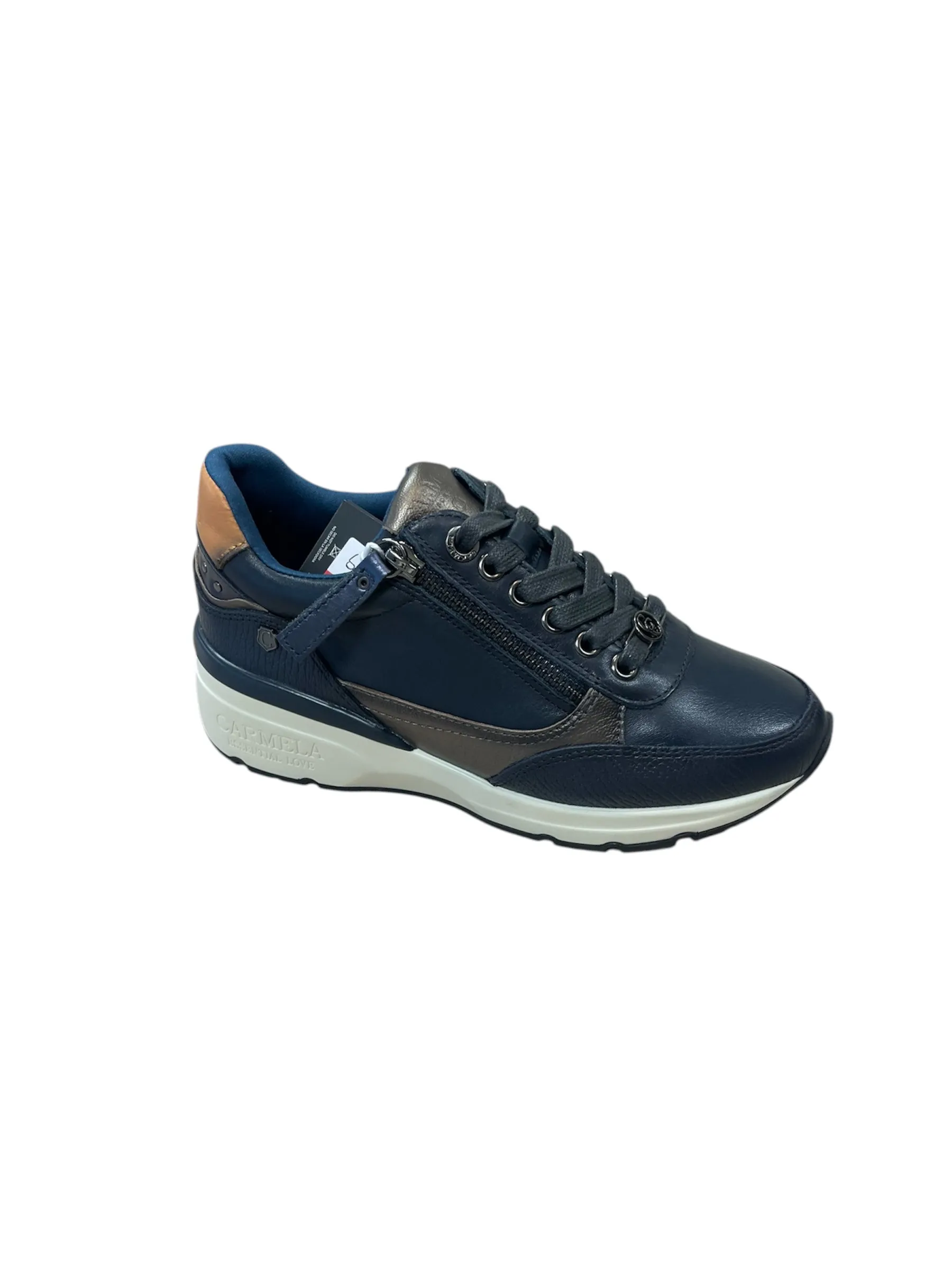 Carmela navy leather sneaker