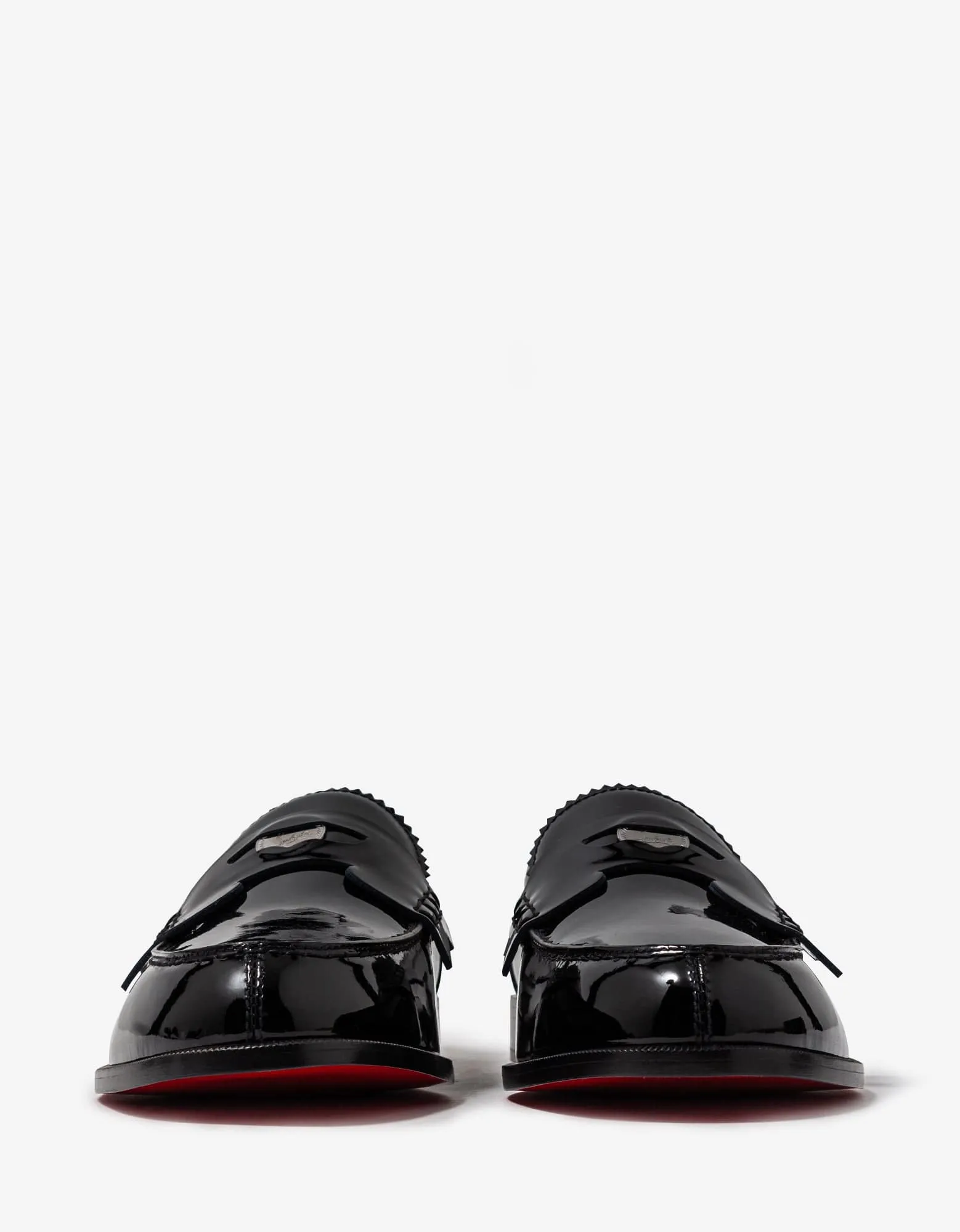Christian Louboutin Penny Flat Black Patent Loafers
