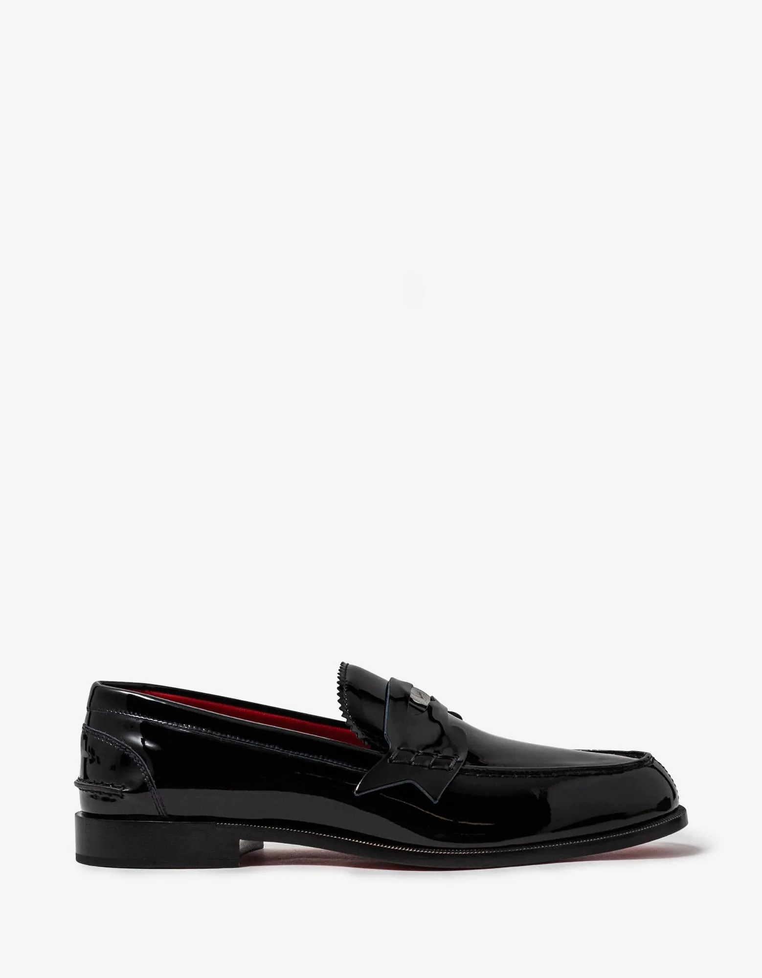 Christian Louboutin Penny Flat Black Patent Loafers