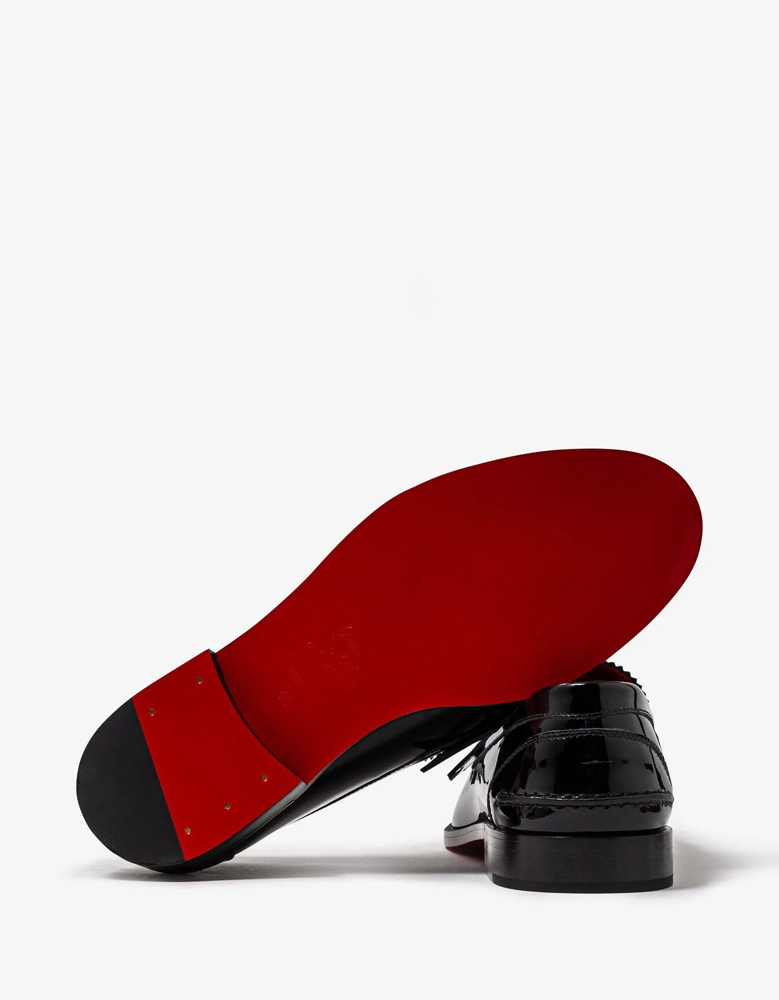 Christian Louboutin Penny Flat Black Patent Loafers