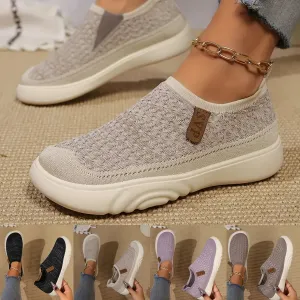Comfortabele slip-on schoenen met zachte zool, ronde teenontwerp voor alle seizoenen