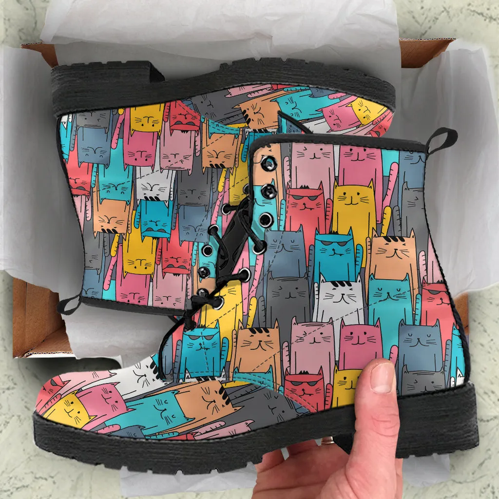 Cool Kitty Cats - Vegan Leather Boots