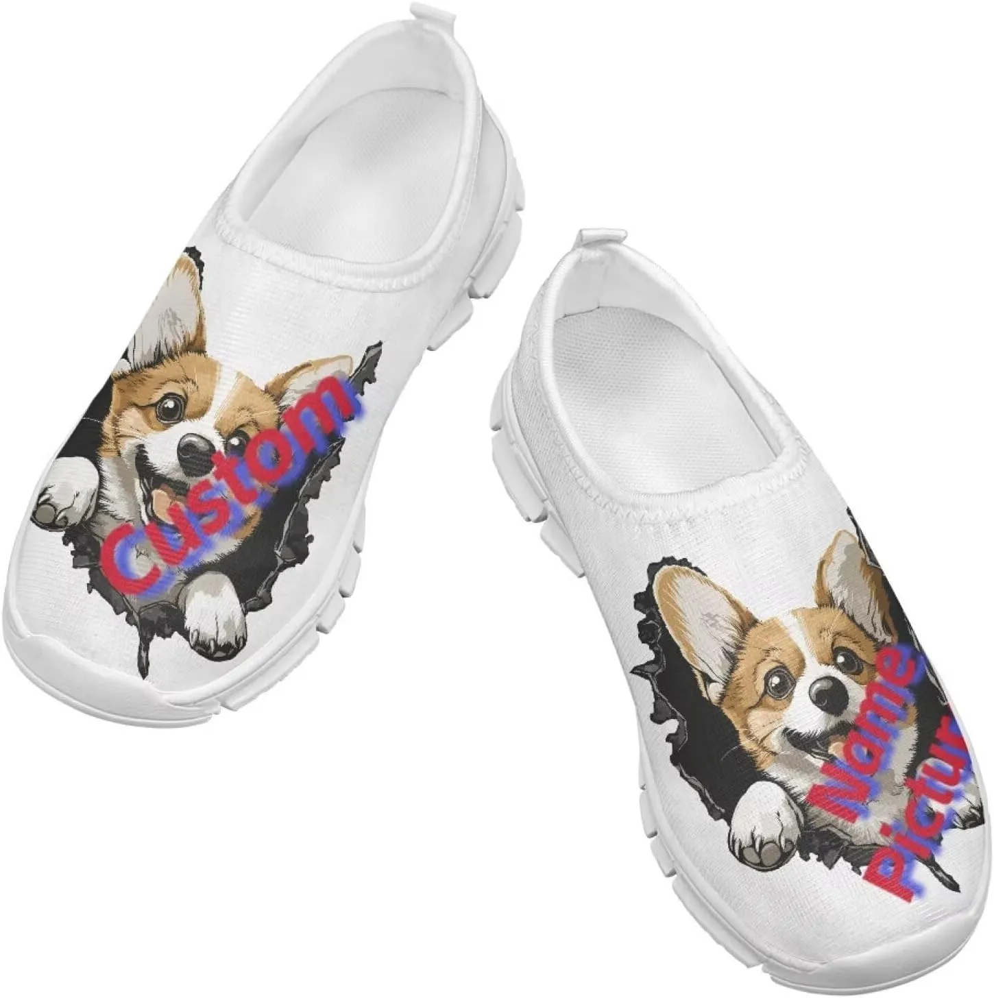 Custom Kids Slip On Shoes Personalized Gift Boys Athletic Gym Shoes