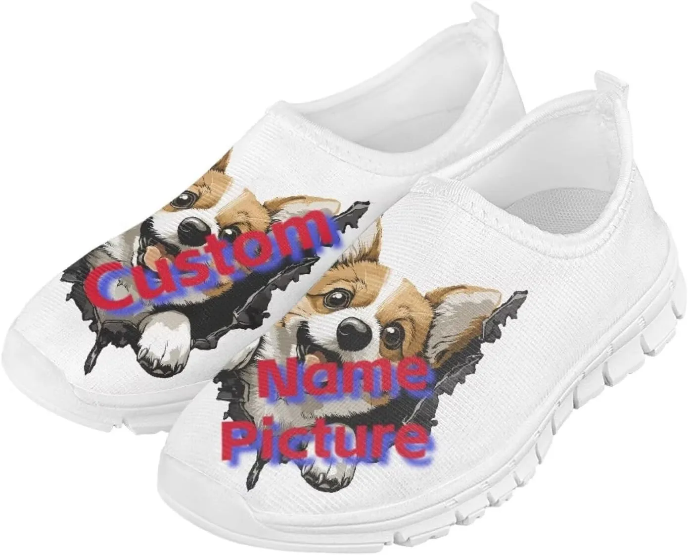 Custom Kids Slip On Shoes Personalized Gift Boys Athletic Gym Shoes