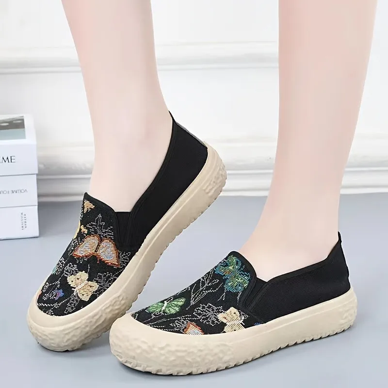 Dames slip-on loafers-comfortabel, licht en modieus met patroon