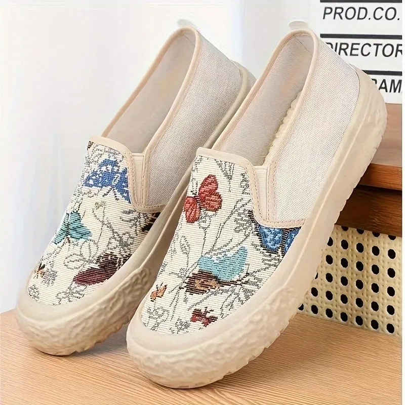 Dames slip-on loafers-comfortabel, licht en modieus met patroon