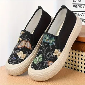 Dames slip-on loafers-comfortabel, licht en modieus met patroon