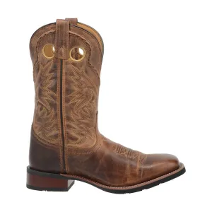 DAN POST KANE 11 INCH PULL ON WESTERN BOOT TAN DISTRESSED - MENS