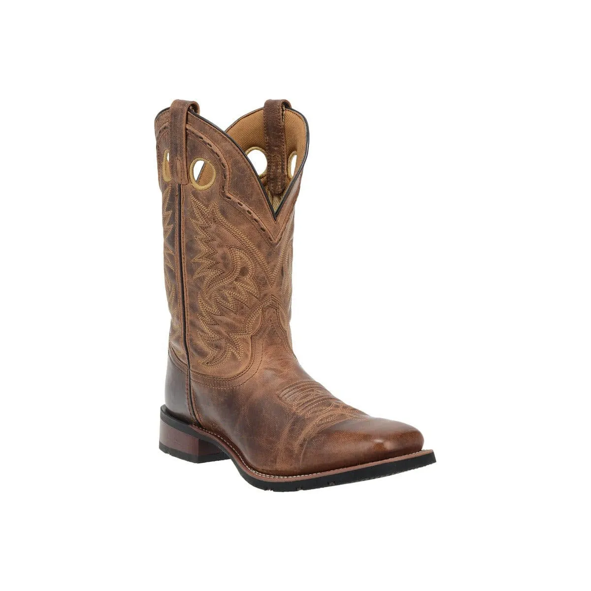 DAN POST KANE 11 INCH PULL ON WESTERN BOOT TAN DISTRESSED - MENS