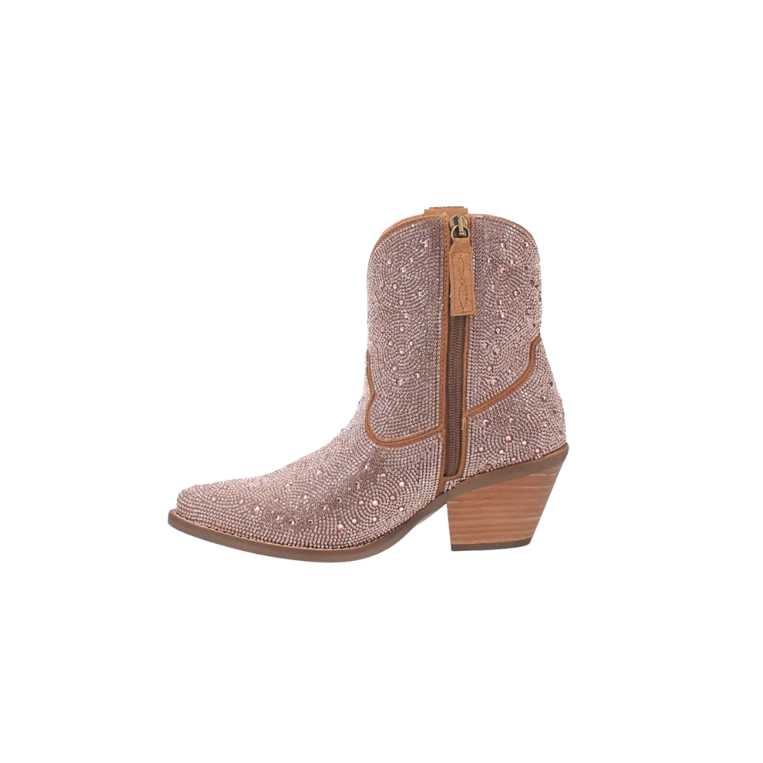 Dingo Women's Rhinestone Rose Gold Boots