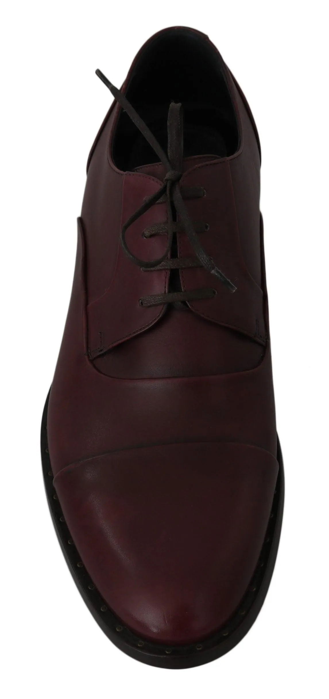 Dolce & Gabbana Elegant Bordeaux Leather Dress Sko