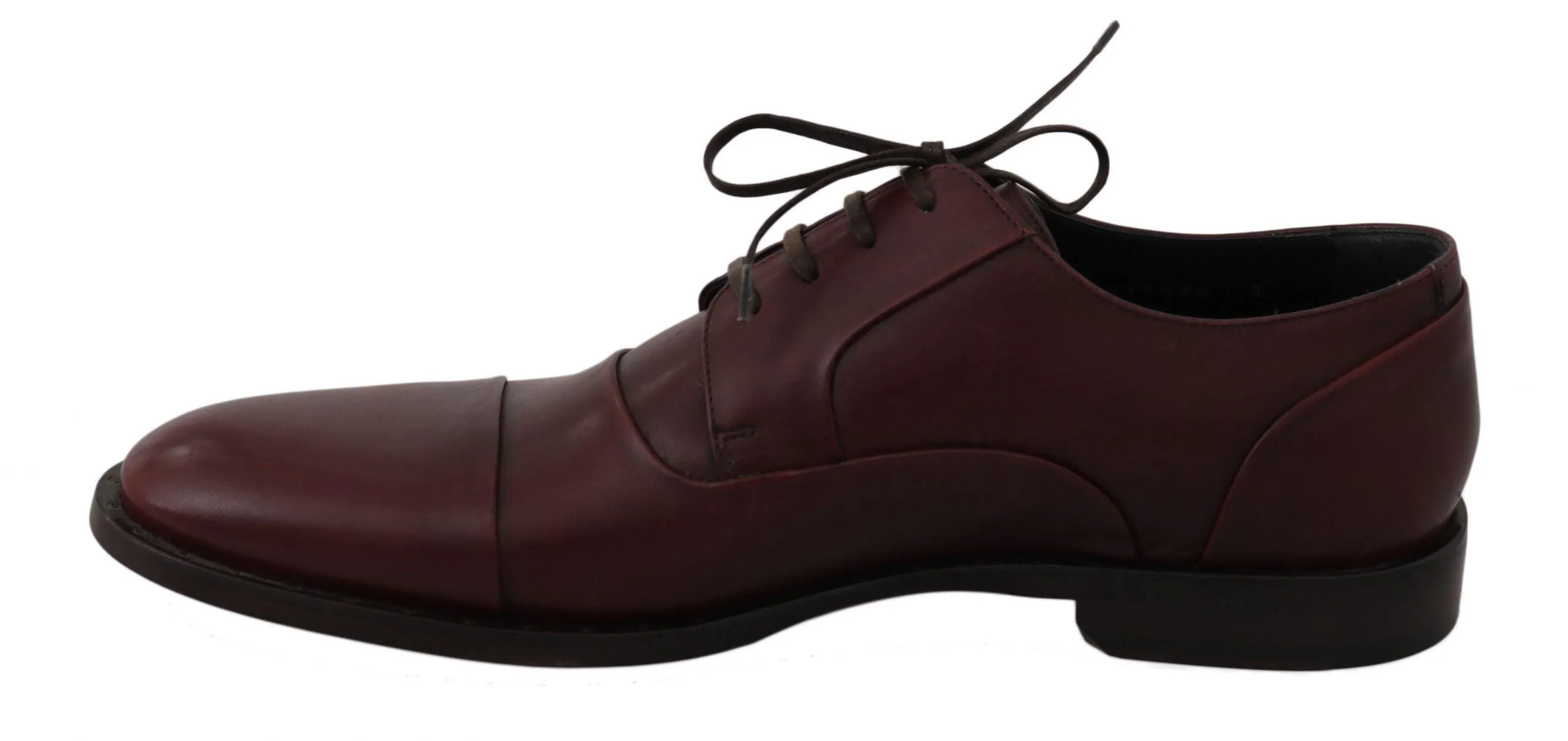 Dolce & Gabbana Elegant Bordeaux Leather Dress Sko