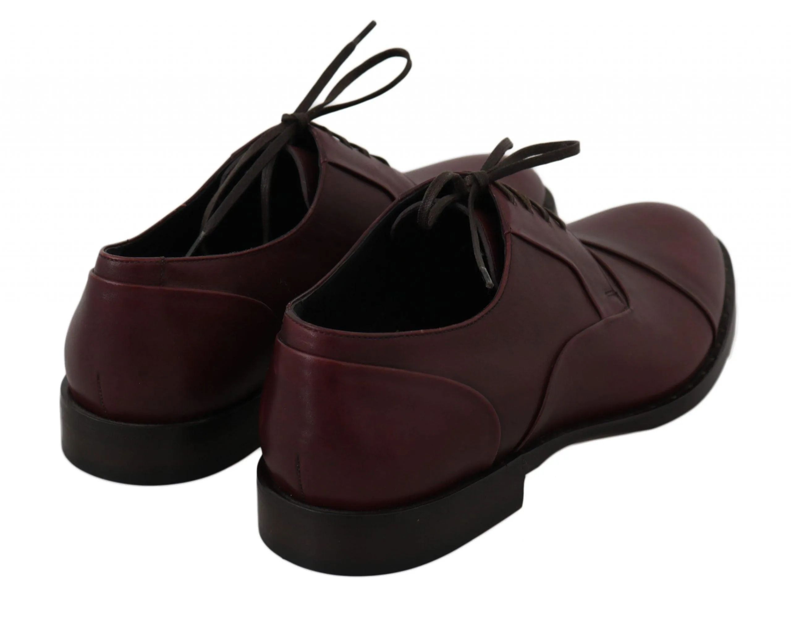 Dolce & Gabbana Elegant Bordeaux Leather Dress Sko