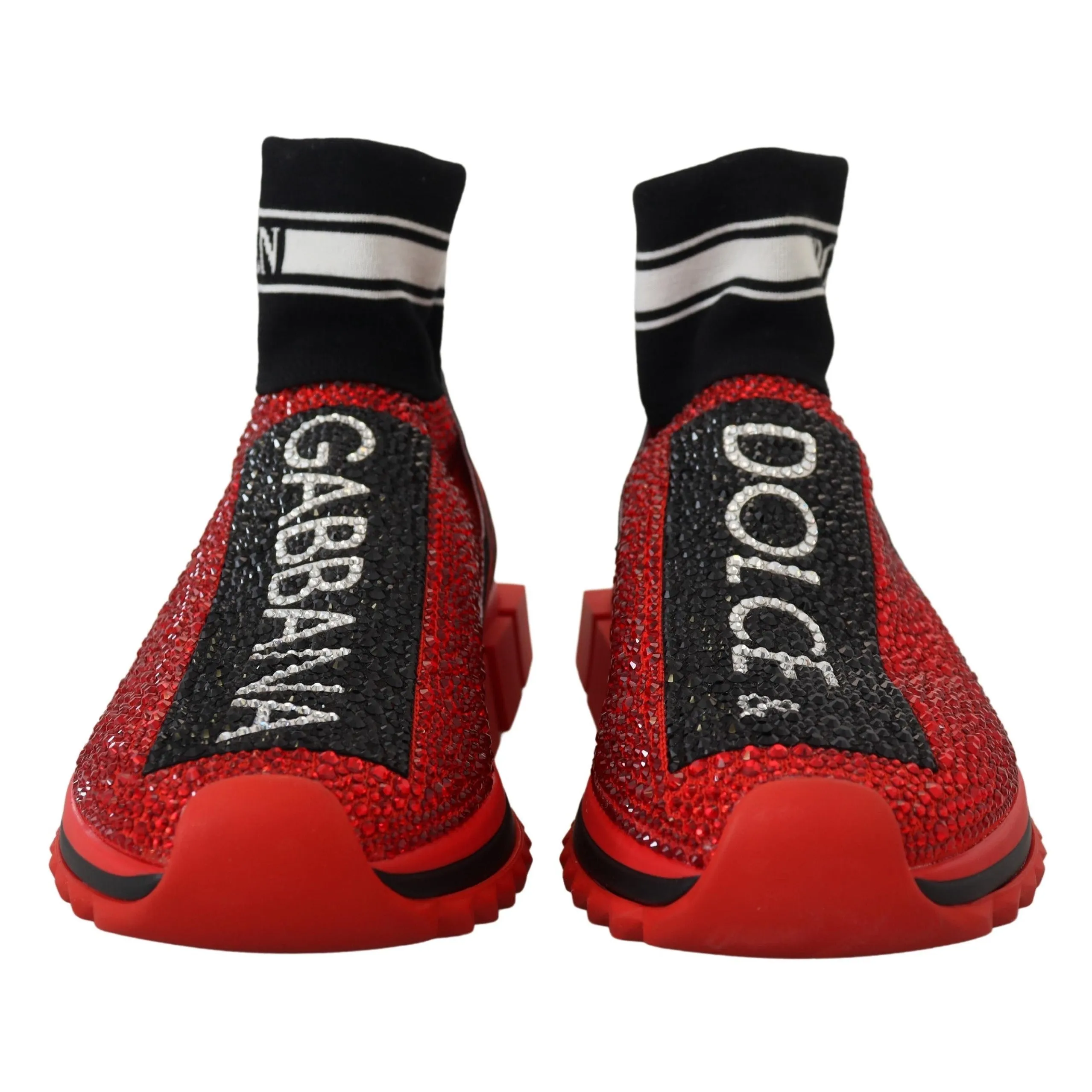 Dolce & Gabbana Exquisite Red Sorrento Slip-On Sneakers