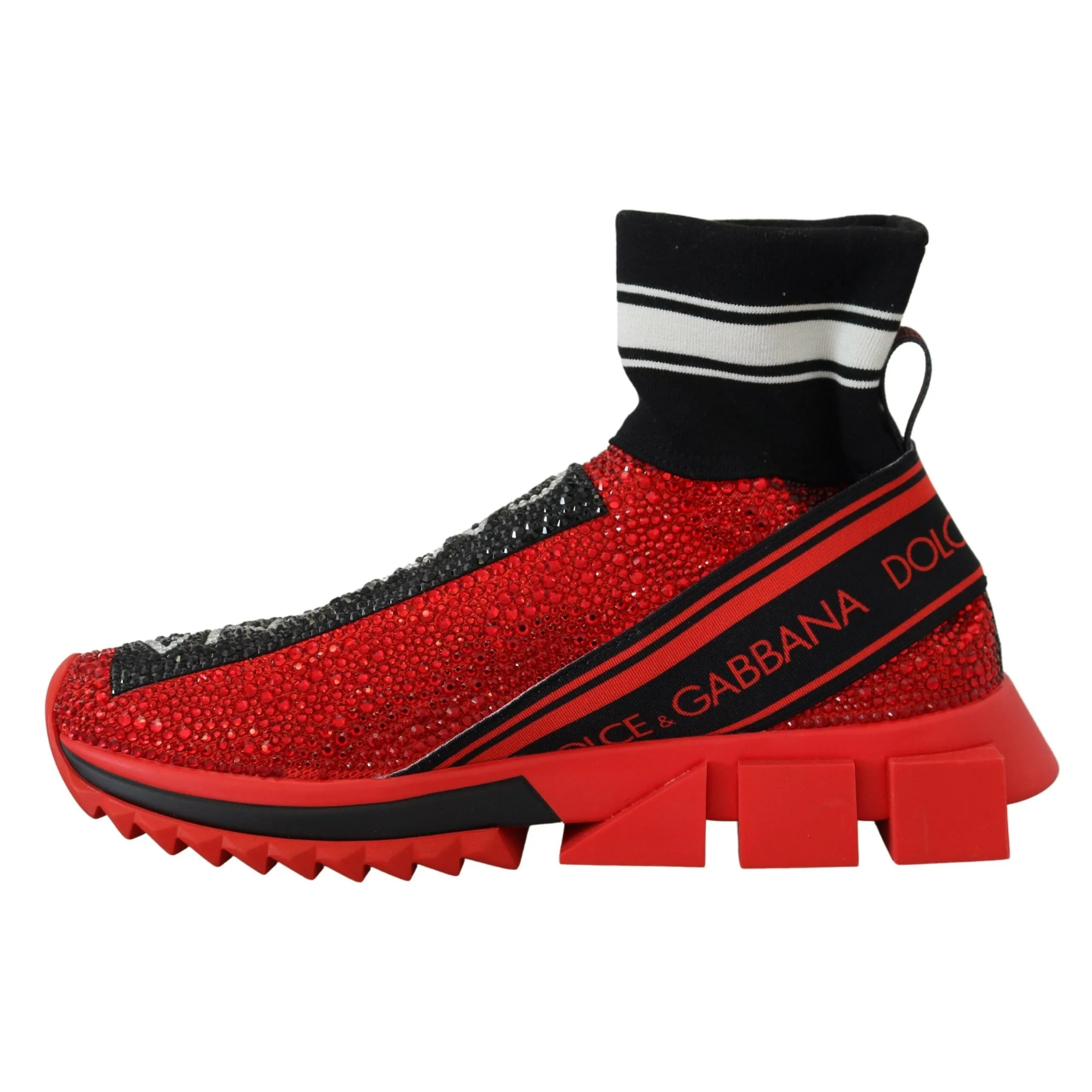 Dolce & Gabbana Exquisite Red Sorrento Slip-On Sneakers