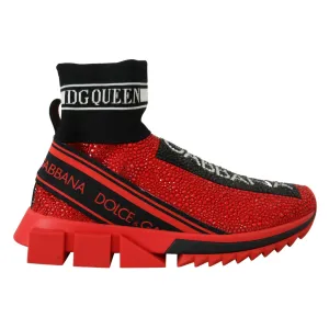 Dolce & Gabbana Exquisite Red Sorrento Slip-On Sneakers