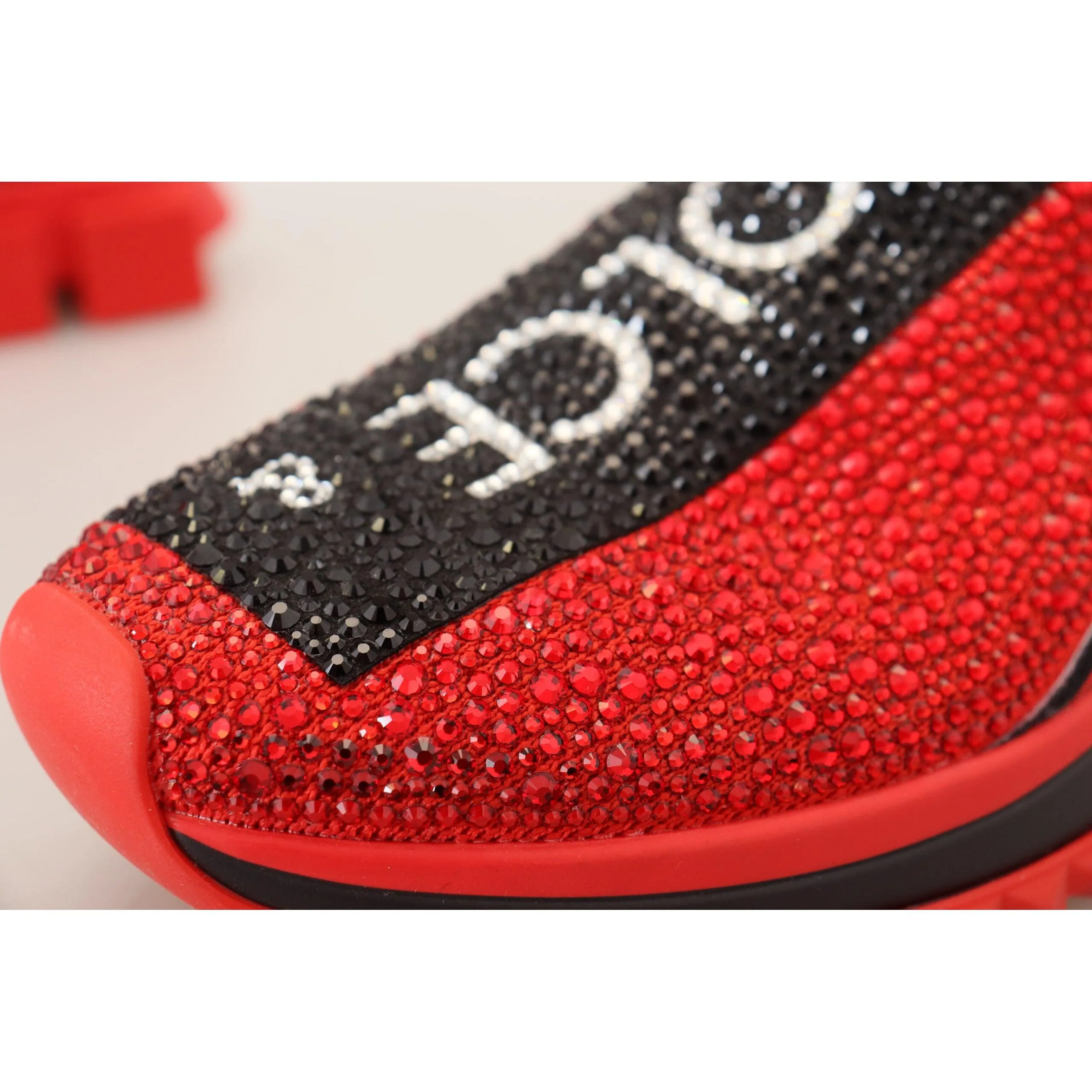 Dolce & Gabbana Exquisite Red Sorrento Slip-On Sneakers
