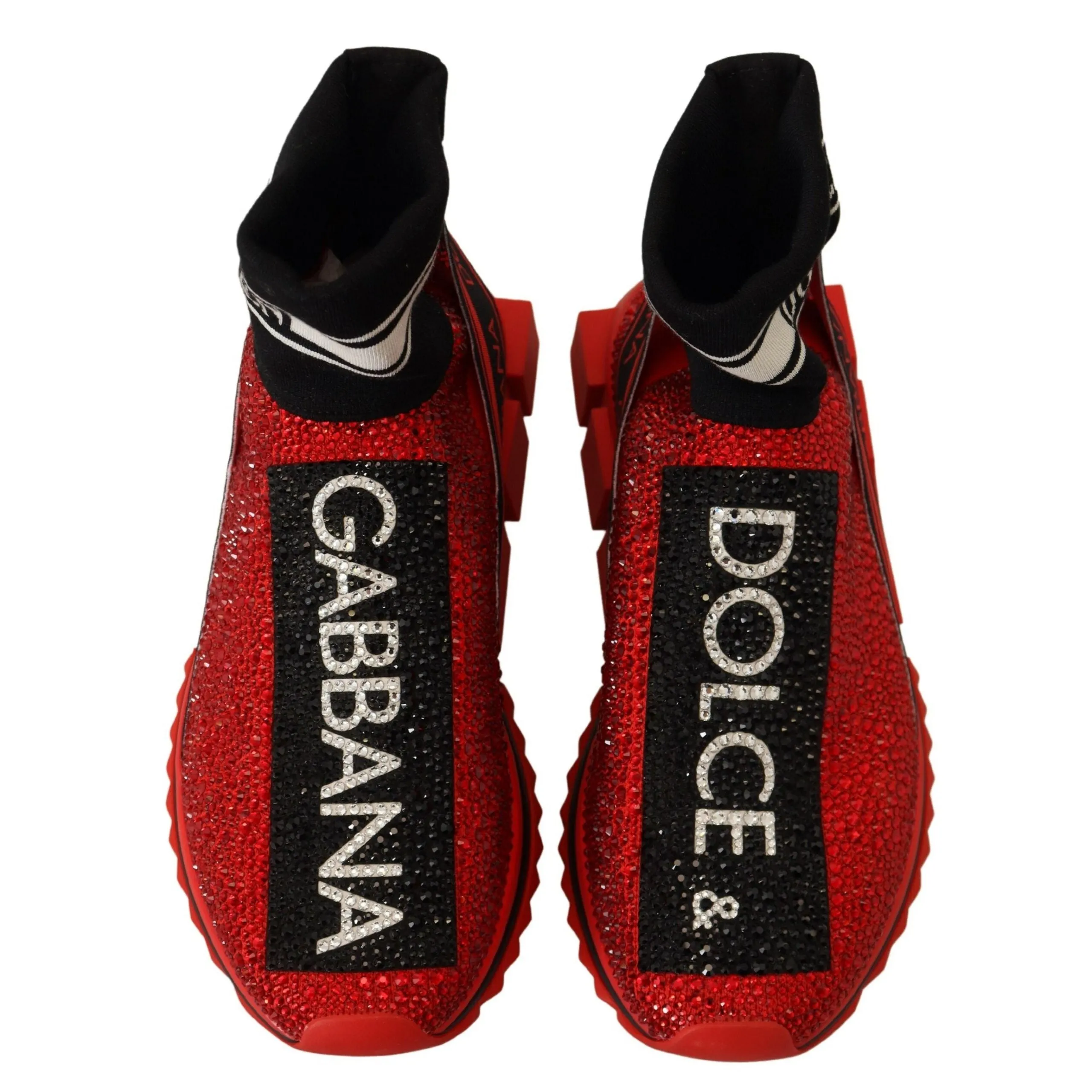 Dolce & Gabbana Exquisite Red Sorrento Slip-On Sneakers