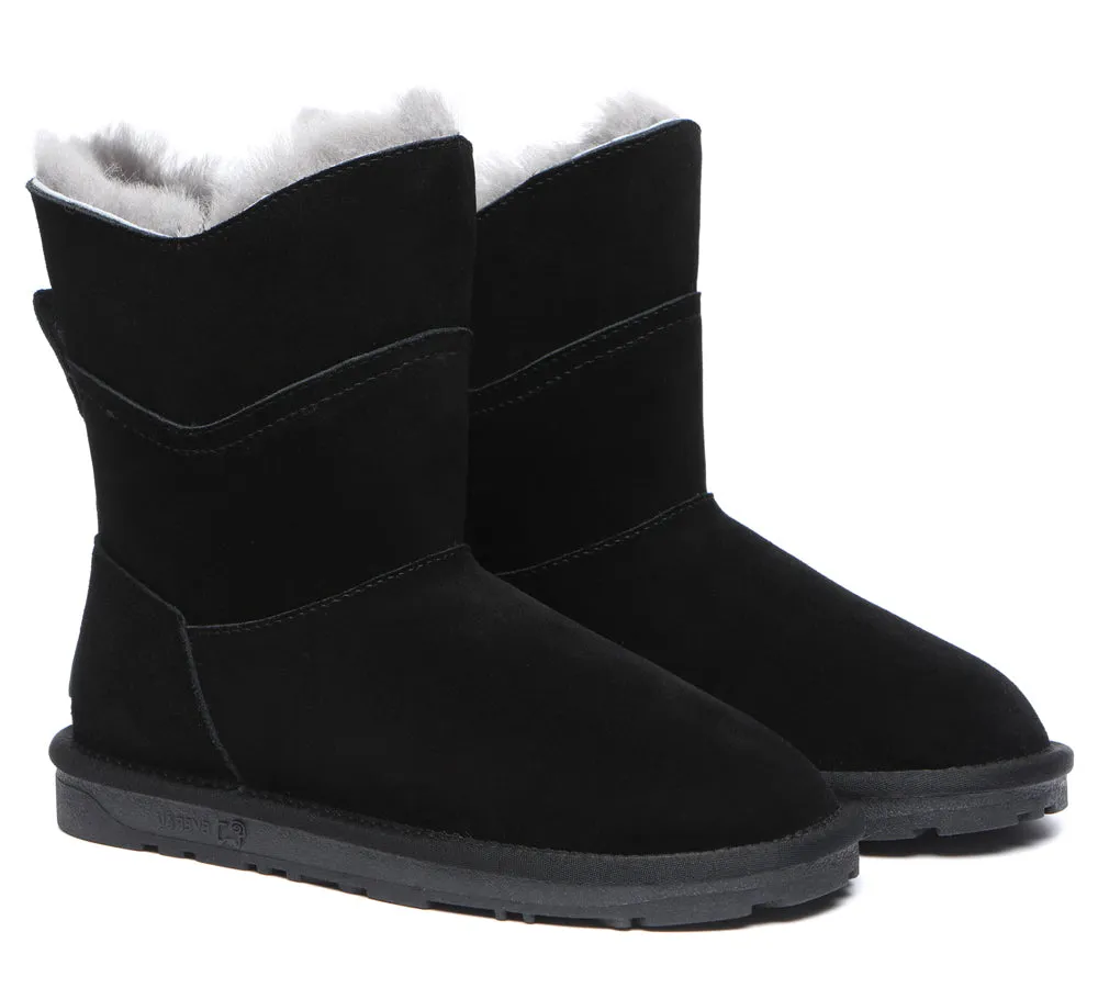 EVERAU® Premium Australian Sheepskin Short Boots Women Swanston 2 Panel