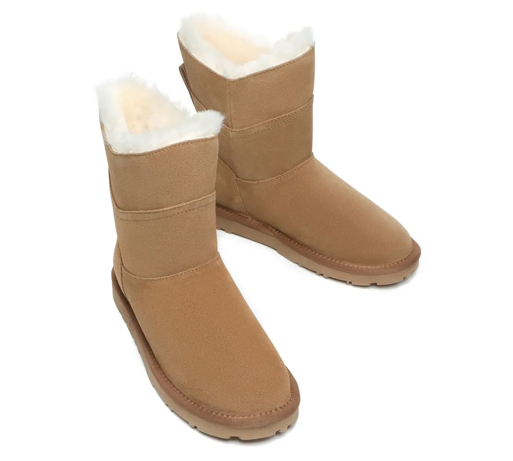 EVERAU® Premium Australian Sheepskin Short Boots Women Swanston 2 Panel