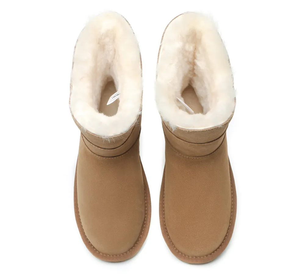EVERAU® Premium Australian Sheepskin Short Boots Women Swanston 2 Panel