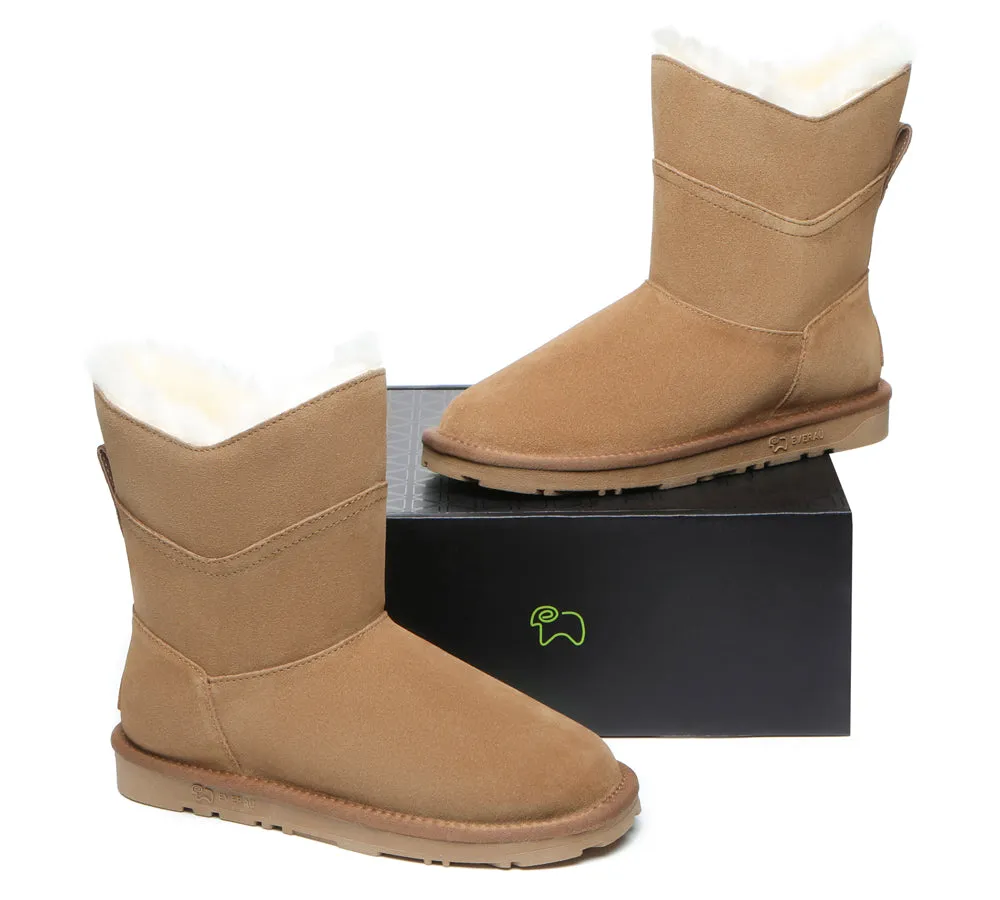 EVERAU® Premium Australian Sheepskin Short Boots Women Swanston 2 Panel