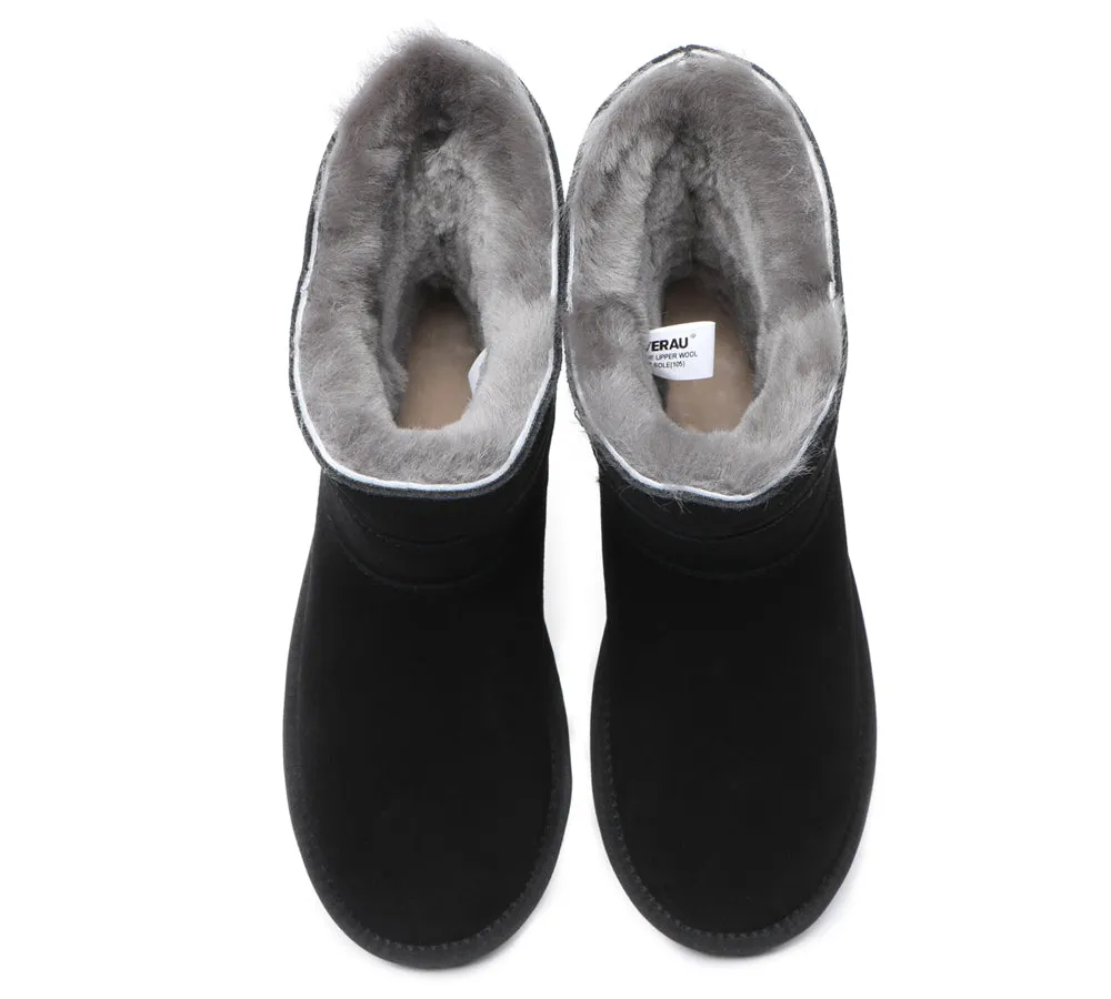 EVERAU® Premium Australian Sheepskin Short Boots Women Swanston 2 Panel