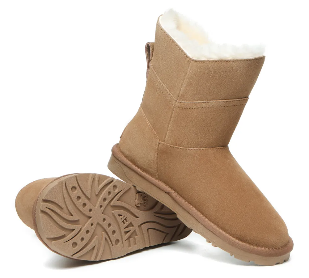 EVERAU® Premium Australian Sheepskin Short Boots Women Swanston 2 Panel