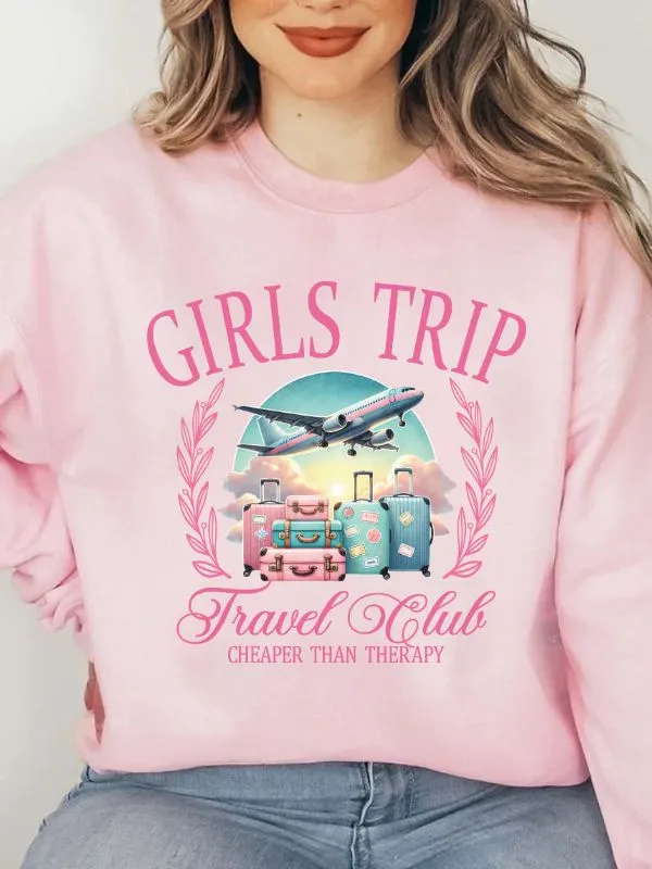 Girls Trip Travel Club Crew Sweatshirt