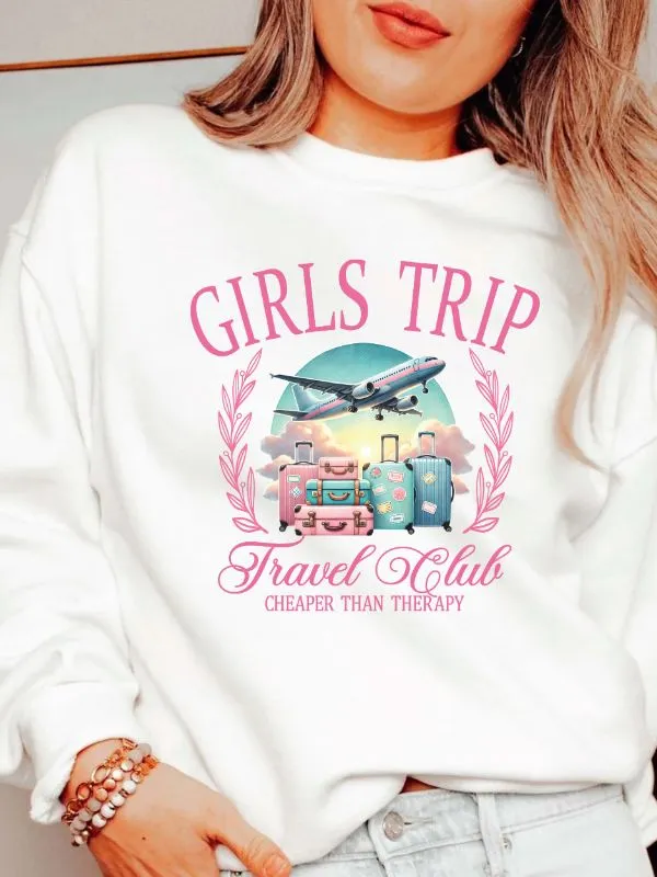 Girls Trip Travel Club Crew Sweatshirt