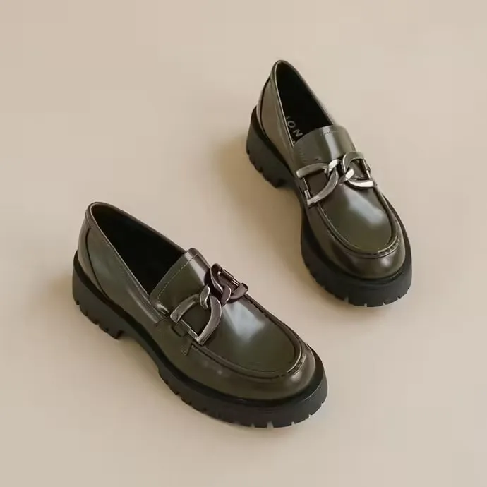 JONAK PARIS FLAT HEEL LOAFERS WITH BITES