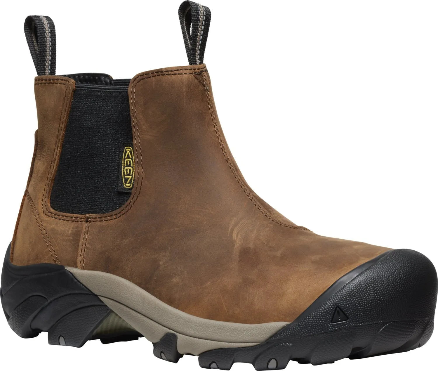 Keen Utility Mens Lansing Chelsea ST Dark Earth/Brindle Leather Work Boots