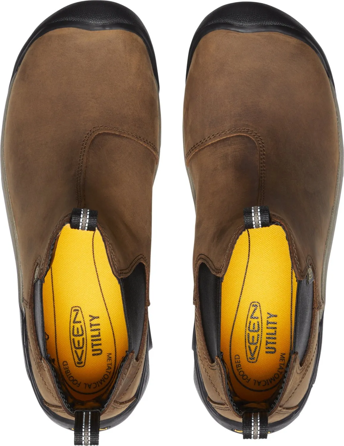 Keen Utility Mens Lansing Chelsea ST Dark Earth/Brindle Leather Work Boots