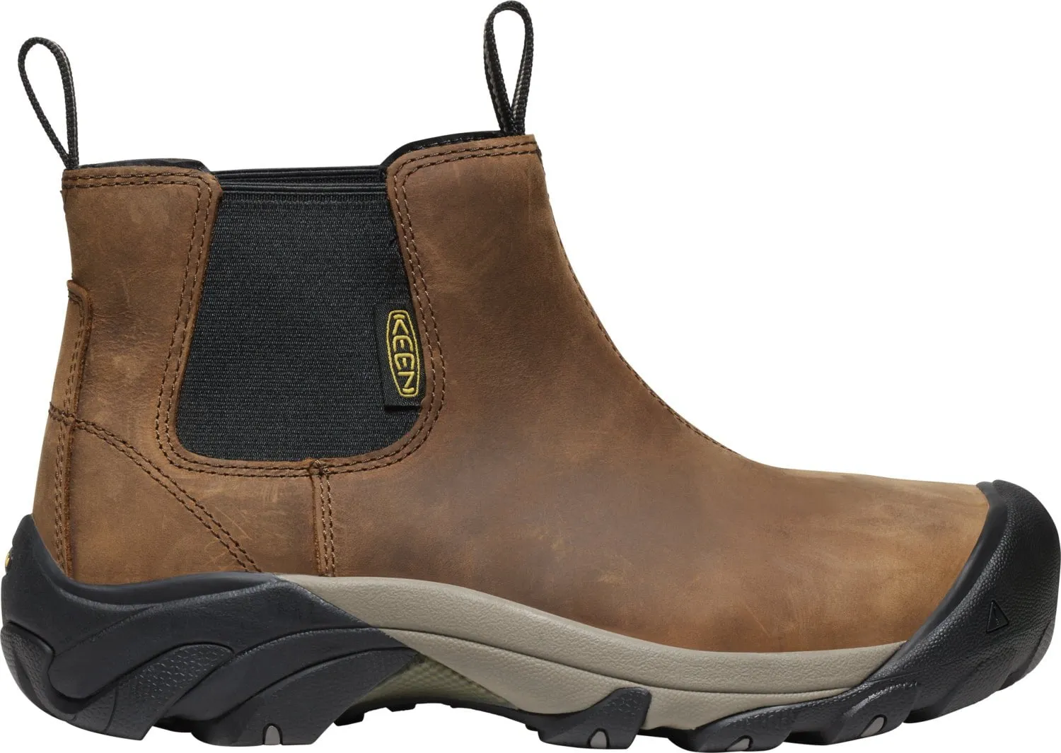 Keen Utility Mens Lansing Chelsea ST Dark Earth/Brindle Leather Work Boots