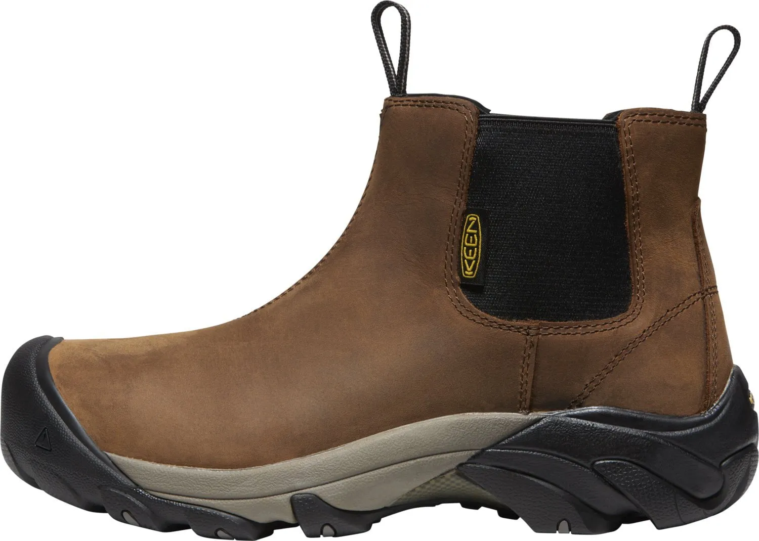 Keen Utility Mens Lansing Chelsea ST Dark Earth/Brindle Leather Work Boots