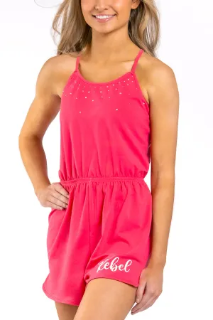 Lena Romper in Sweet Coral