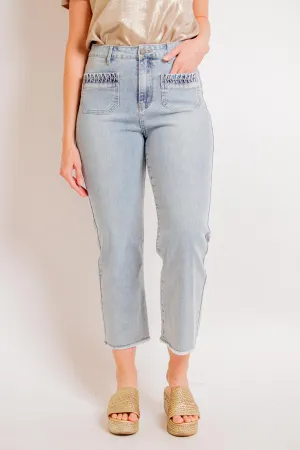 Light Indigo Wide Leg Jeans