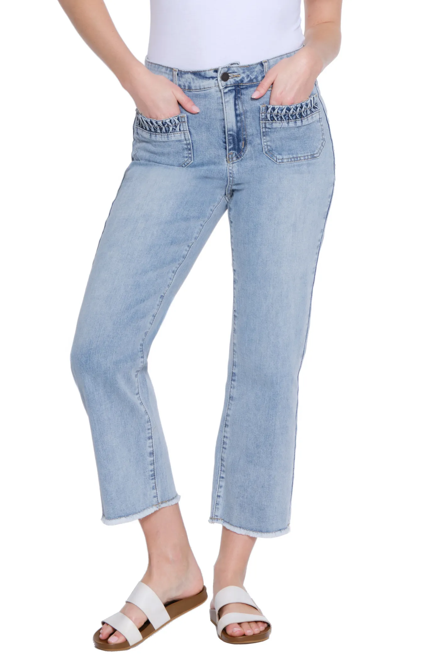 Light Indigo Wide Leg Jeans