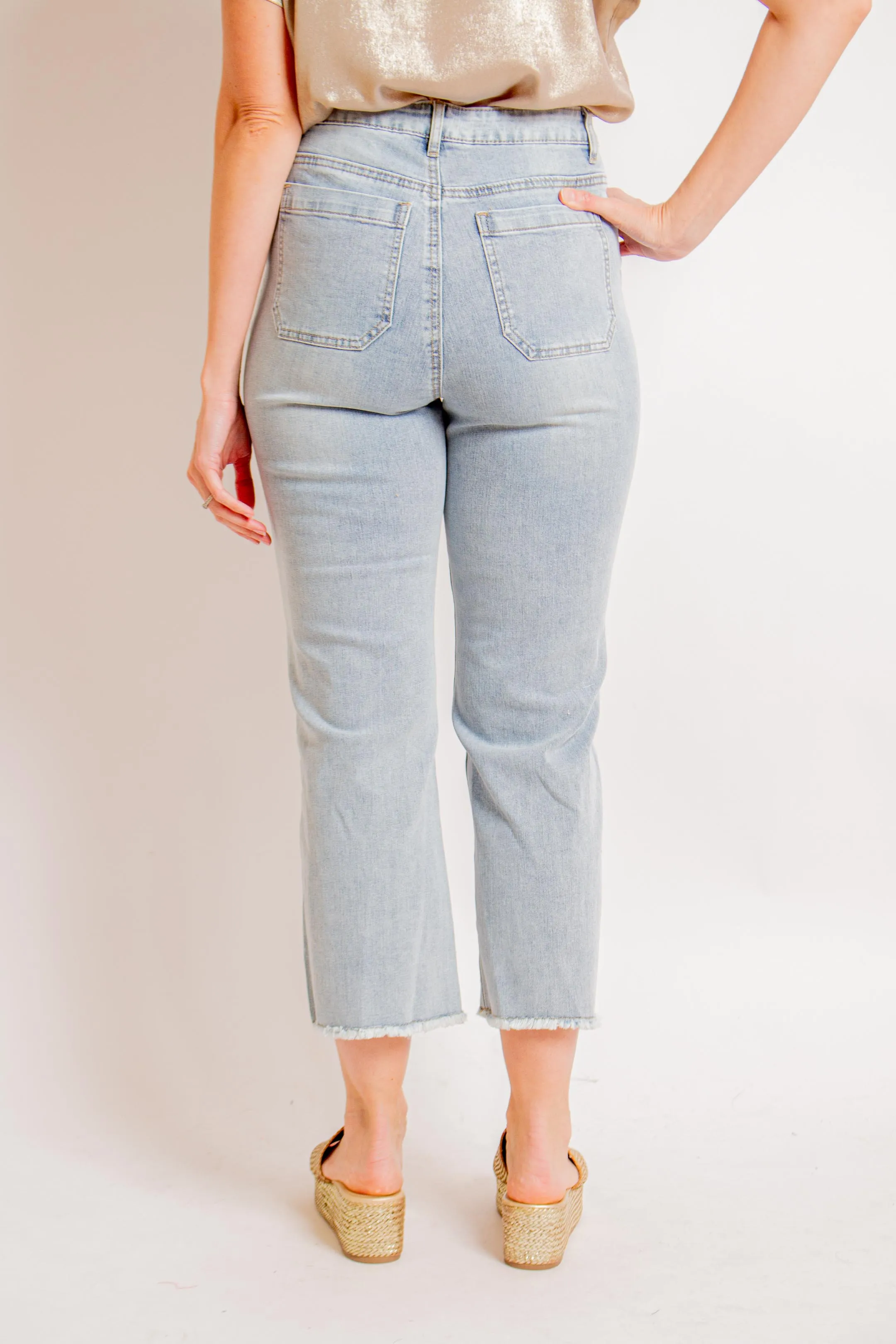 Light Indigo Wide Leg Jeans