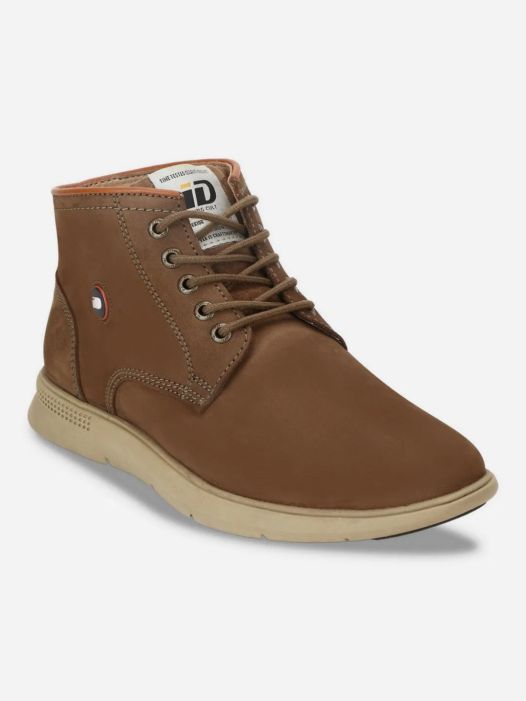 Men's Olive Nubuck Leather Light Weight Boot (ID1053)