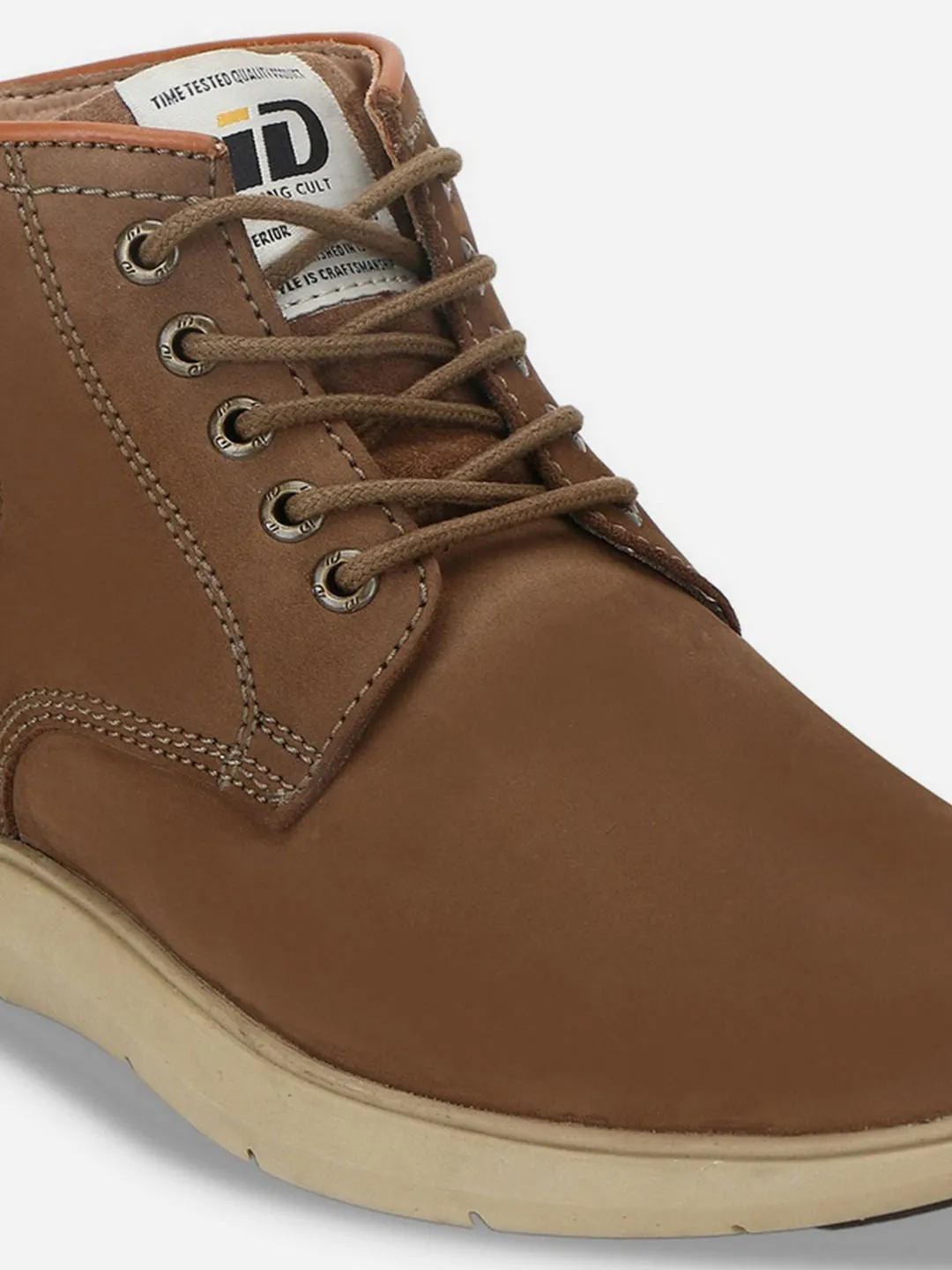 Men's Olive Nubuck Leather Light Weight Boot (ID1053)