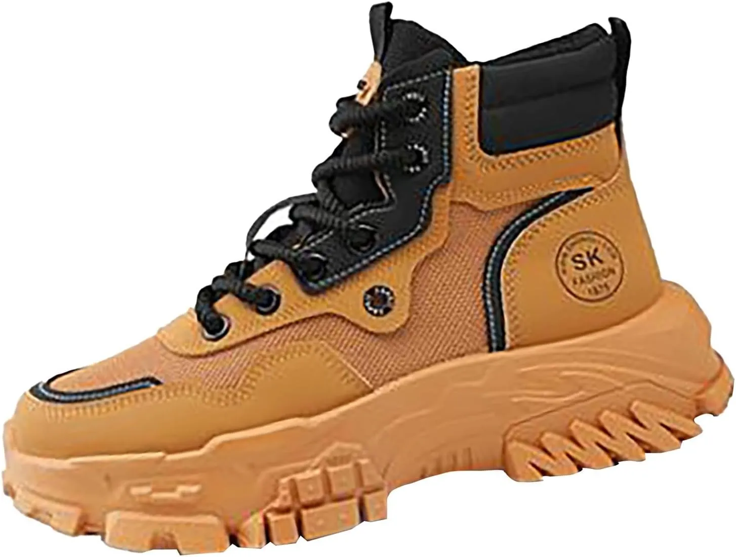 Mens Work Boots Composite Hiking Sneakers Shoes Warm Fur Lined Women Safety Shoes Nonslip Slip On Platform Shoes Lightweight Comfortable Hike Grounded Footwear
