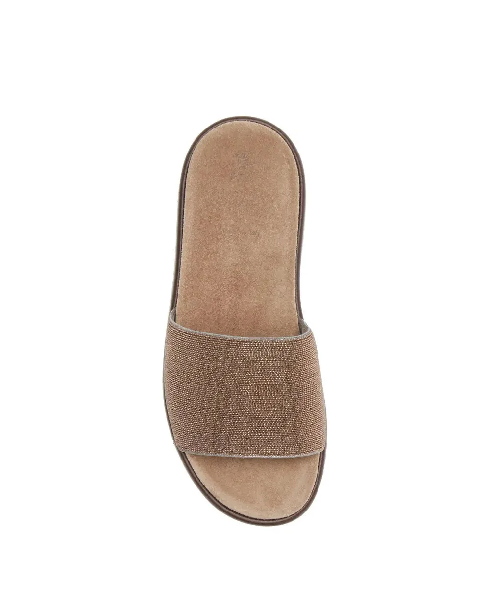 Monili Flatform Slide Sandal in Rose Gold
