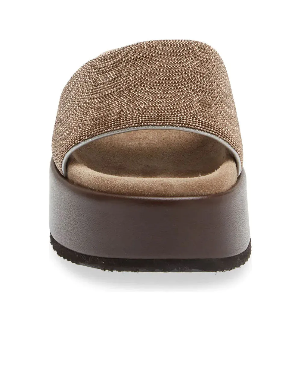 Monili Flatform Slide Sandal in Rose Gold